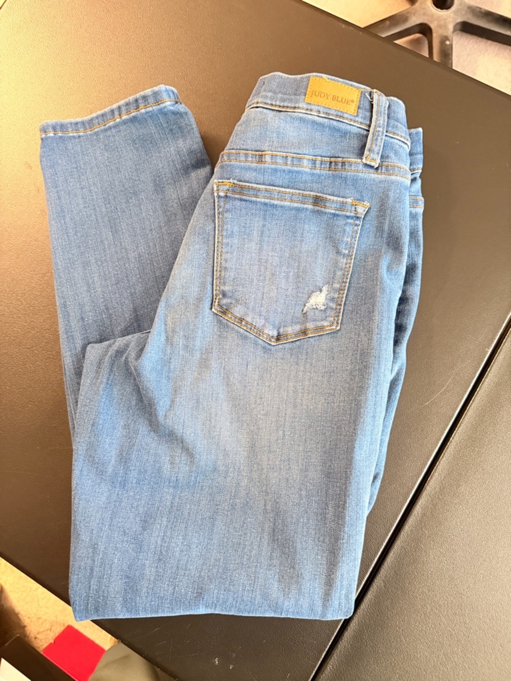 Judy Blue Light Blue Skinny Jeans with Subtle Distress
